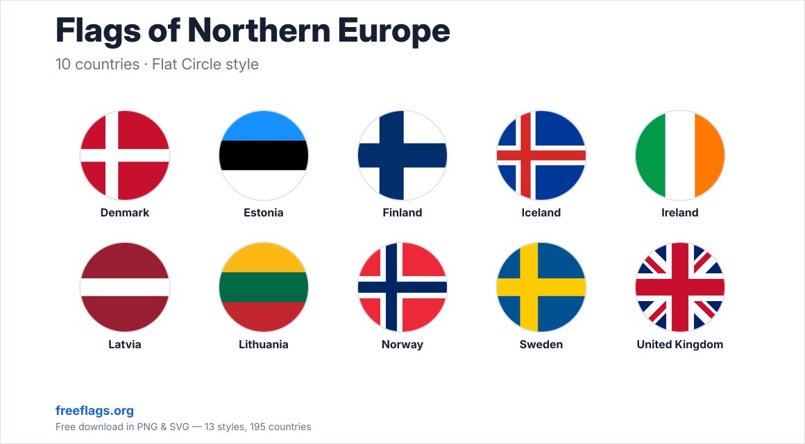 Flags of Northern Europe