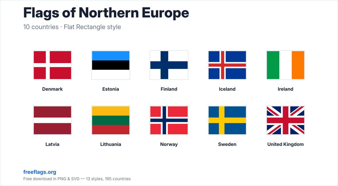 Flags of Northern Europe