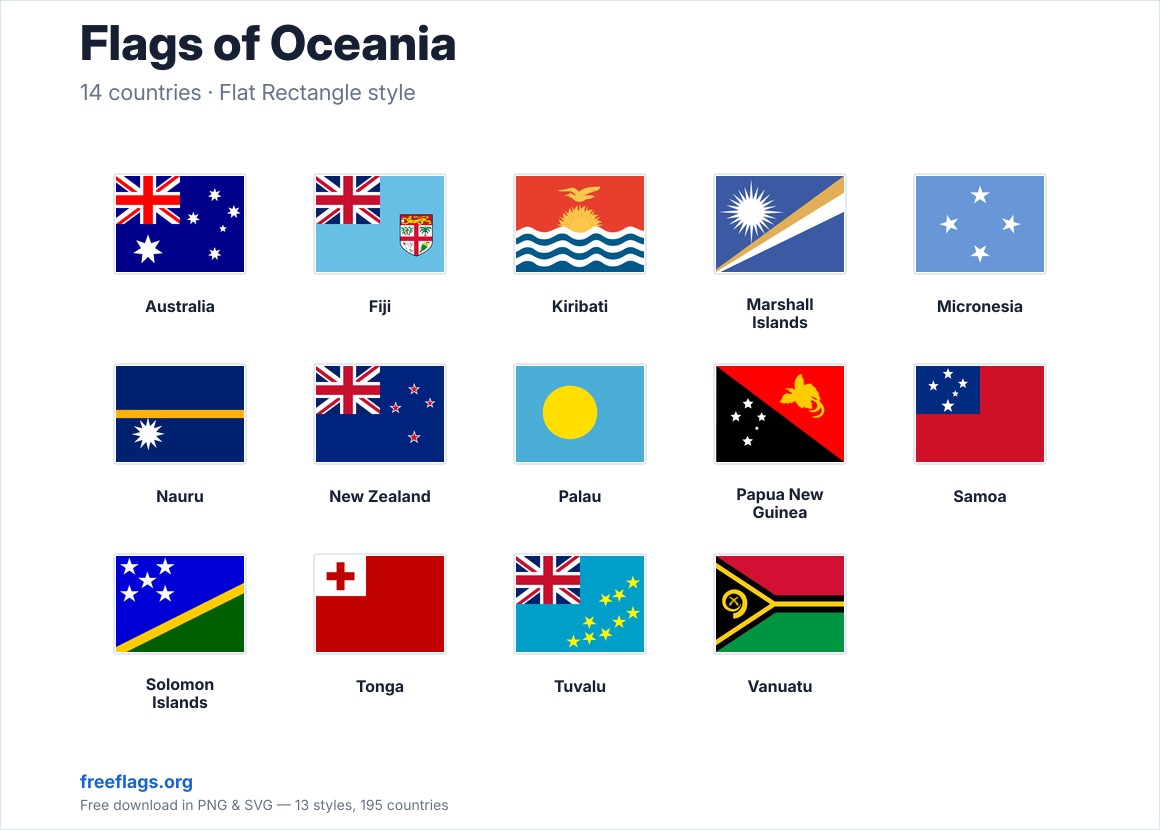 Flags of Oceania