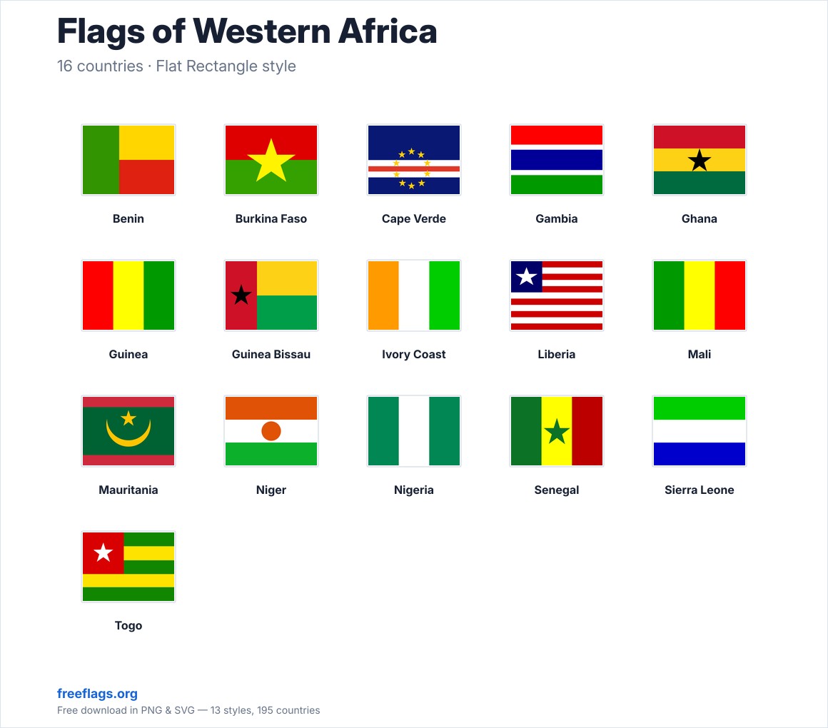 Flags of Western Africa
