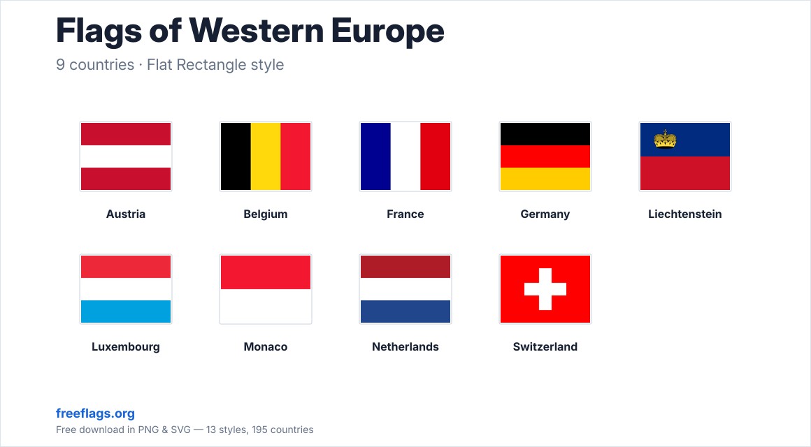 Flags of Western Europe