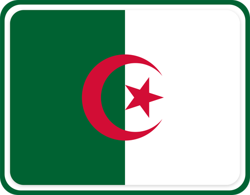 Algeria Rounded Badge