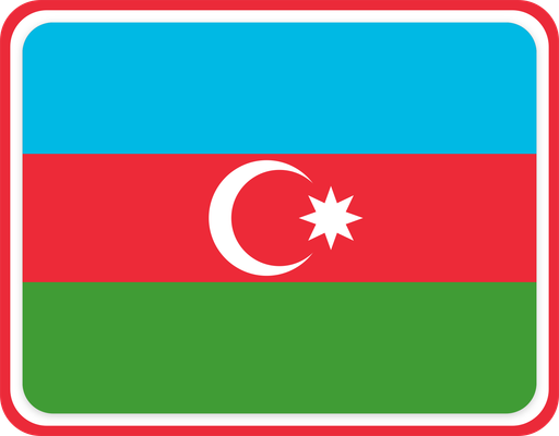 Azerbaijan Rounded Badge