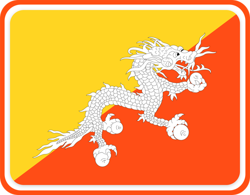 Bhutan Rounded Badge