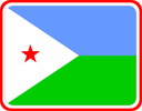 Djibouti Rounded Badge