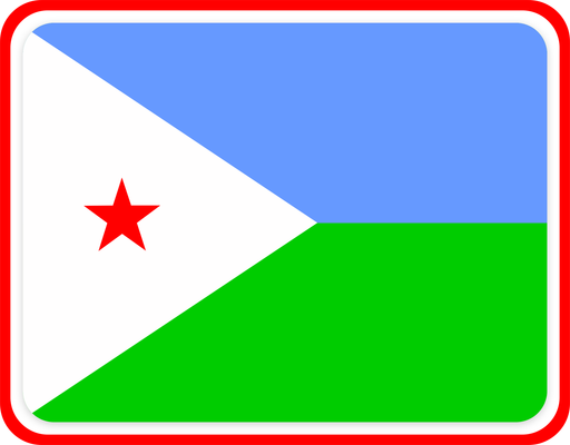 Djibouti Rounded Badge