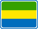 Gabon Rounded Badge
