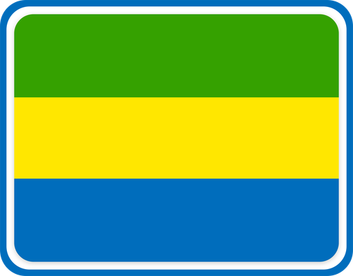 Gabon Rounded Badge