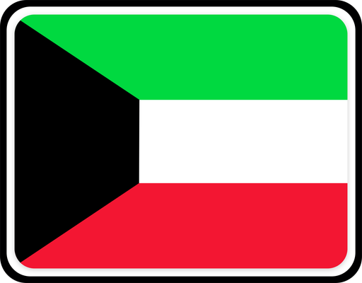 Kuwait Rounded Badge