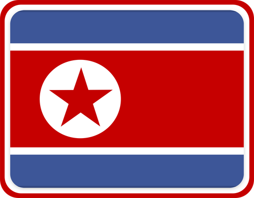 North Korea Rounded Badge