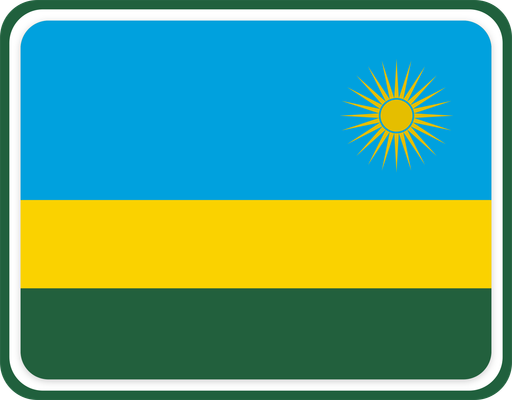 Rwanda Rounded Badge