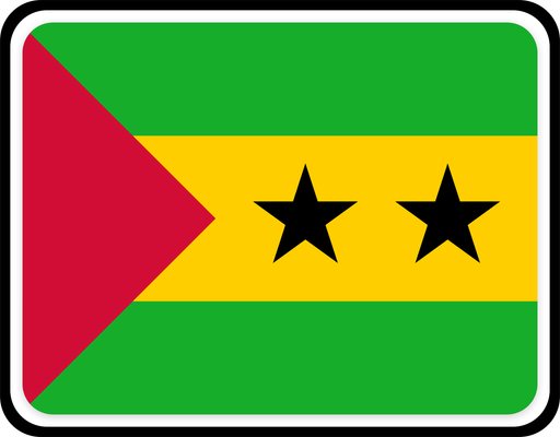São Tomé and Príncipe Rounded Badge