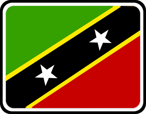 Saint Kitts And Nevis Rounded Badge