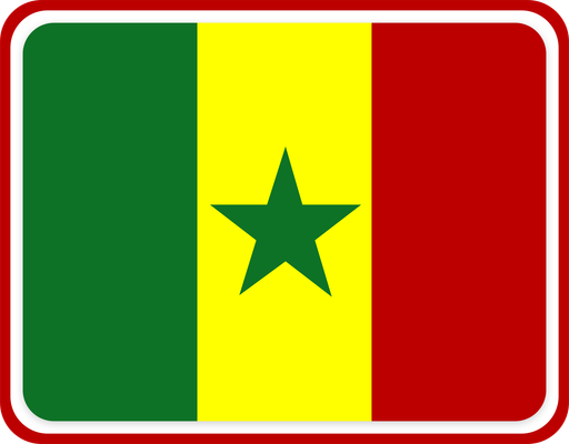 Senegal Rounded Badge