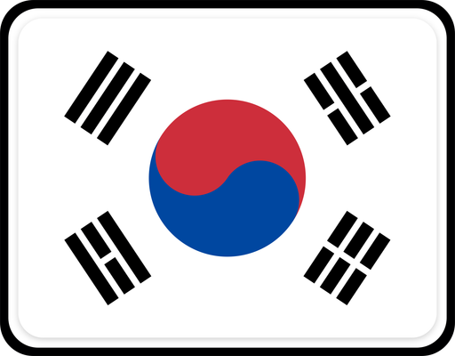 South Korea Rounded Badge