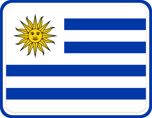 Uruguay Rounded Badge