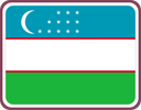 Uzbekistan Rounded Badge