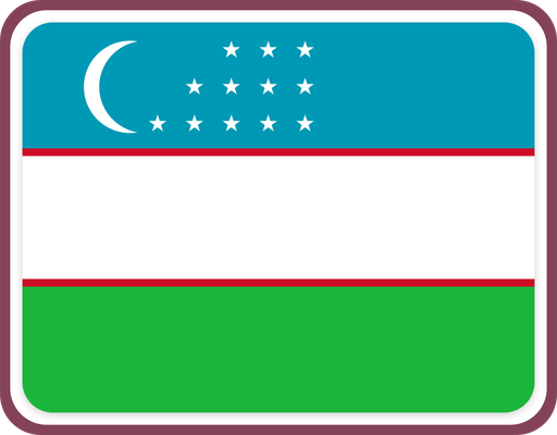 Uzbekistan Rounded Badge