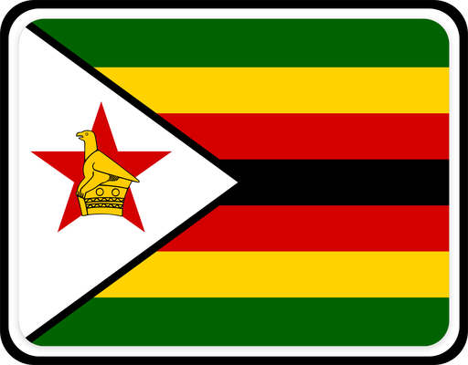 Zimbabwe Rounded Badge