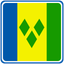 Saint Vincent And The Grenadines Square Badge
