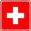 Switzerland Square Badge