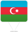 Azerbaijan Square Pin