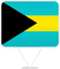 Bahamas Square Pin