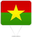 Burkina Faso Square Pin