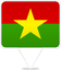 Burkina Faso Square Pin