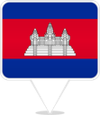 Cambodia Square Pin