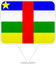 Central African Republic Square Pin
