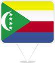 Comoros Square Pin