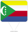 Comoros Square Pin