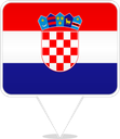 Croatia Square Pin