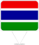 Gambia Square Pin