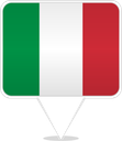 Italy Square Pin
