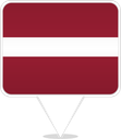 Latvia Square Pin