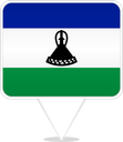 Lesotho Square Pin