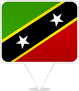 Saint Kitts And Nevis Square Pin