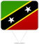 Saint Kitts And Nevis Square Pin