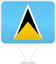 Saint Lucia Square Pin
