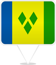 Saint Vincent And The Grenadines Square Pin