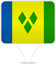 Saint Vincent And The Grenadines Square Pin