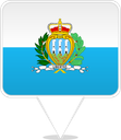 San Marino Square Pin