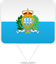 San Marino Square Pin