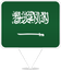 Saudi Arabia Square Pin