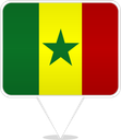 Senegal Square Pin