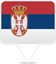 Serbia Square Pin