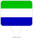 Sierra Leone Square Pin