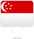 Singapore Square Pin
